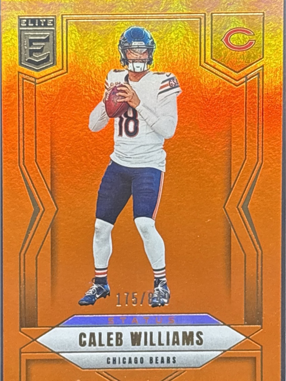 Panini Orange Caleb Williams Football Trading Card LE 175/849